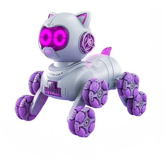Smart Eight-Wheeled Robotic Cat – Interactive Mechanical Pet Toy with Remote Control