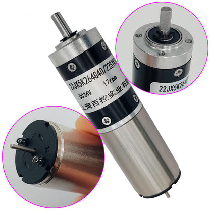 22mm Coreless Quiet DC Gear Motor 24V High Torque Reversible Micro Gearbox Motor