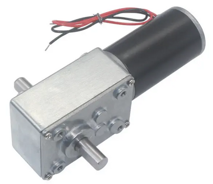 24V 160 RPM High Torque Dual Shaft Worm Gear Motor