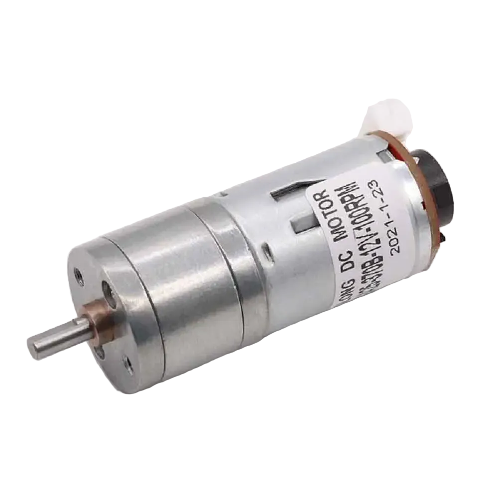 25D 24V 26RPM Brushed DC Gear Motor with Encoder – High Torque 52 kg·cm