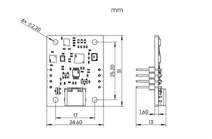 0-Axis AHRS IMU Sensor Module with Barometer | 6/9/10 DOF Inertial Measurement Unit | USB Type-C | ROS Compatible