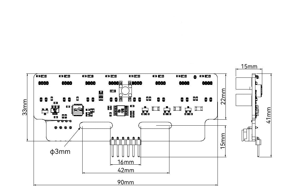 RGB 8-Channel Line Follower Sensor Module with Auto Calibration for Arduino STM32 Raspberry Pi Jetson