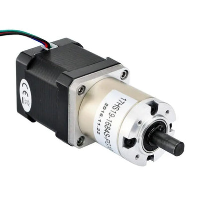 2.8V 1.68A 566oz-in NEMA 17 100:1 Bipolar Stepper Motor with Planetary Gearbox, High Torque, Compact Design