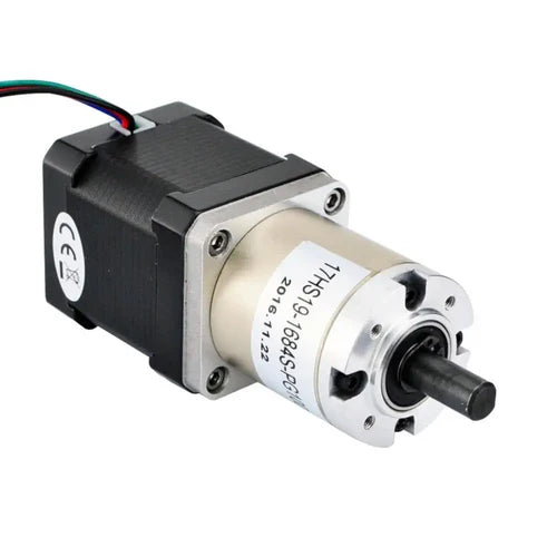 2.8V 1.68A 566oz-in NEMA 17 100:1 Bipolar Stepper Motor with Planetary Gearbox, High Torque, Compact Design
