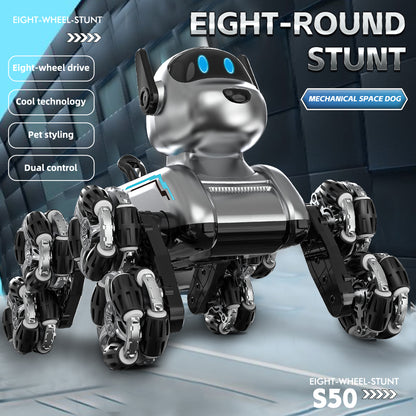 S50 Eight-Wheel Stunt Mechanical Dog – Intelligent Remote Control Robot Dog Toy