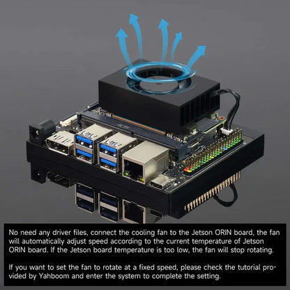 Adjustable Cooling Fan and Heat Dissipation for NVIDIA Jetson Orin Series