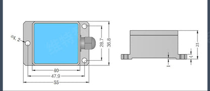 High Precision AGV IMU Sensor HWT601 RS485 Modbus 9-Axis Attitude Sensor ROS Supported IP67