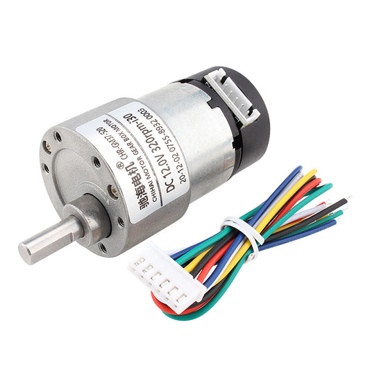 37mm 520 DC Gear Motor with Hall Encoder for Robot & Smart Car