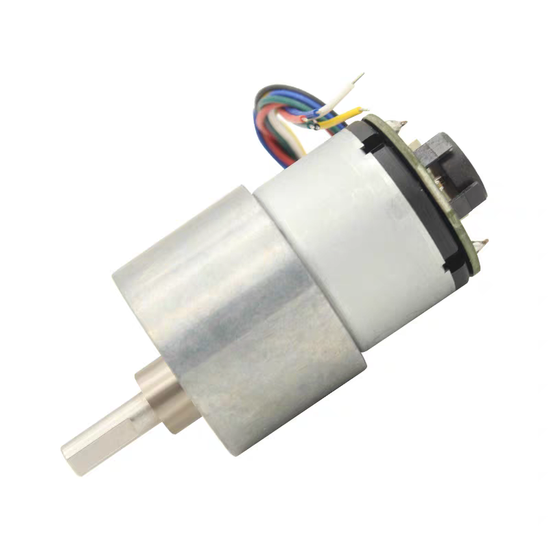 37mm 12V Brushed DC Gear Motor with Encoder – 107 RPM Precision Motor ...
