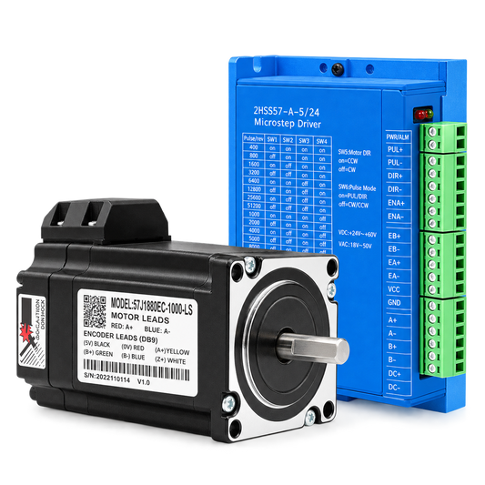 57mm Closed-Loop Stepper Motor and Driver Kit 2.0–2.8 Nm for CNC