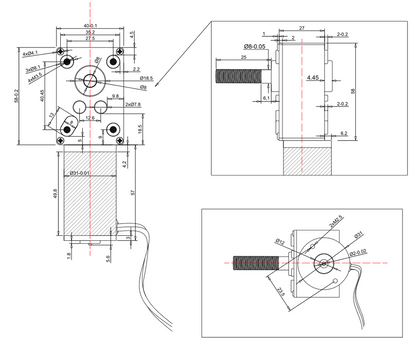 DC Worm Gear Motor 12V/24V, High Torque M8 25mm Shaft | Metal Gearbox for Robotics & Automation
