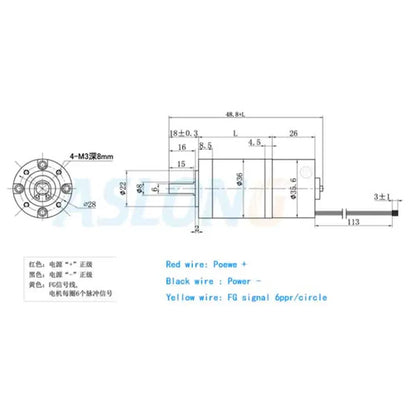 High Torque 36mm 3625 Brushless DC Planetary Gearbox Motor 12V 60RPM – Low Noise, High Efficiency