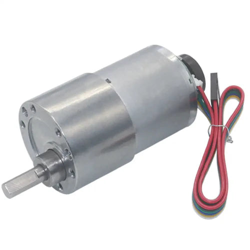 GM37 Geared Motor with Magnetic Encoder – 24V 1000RPM, 10:1 Metal Gearbox, High Precision & Torque for Robotics