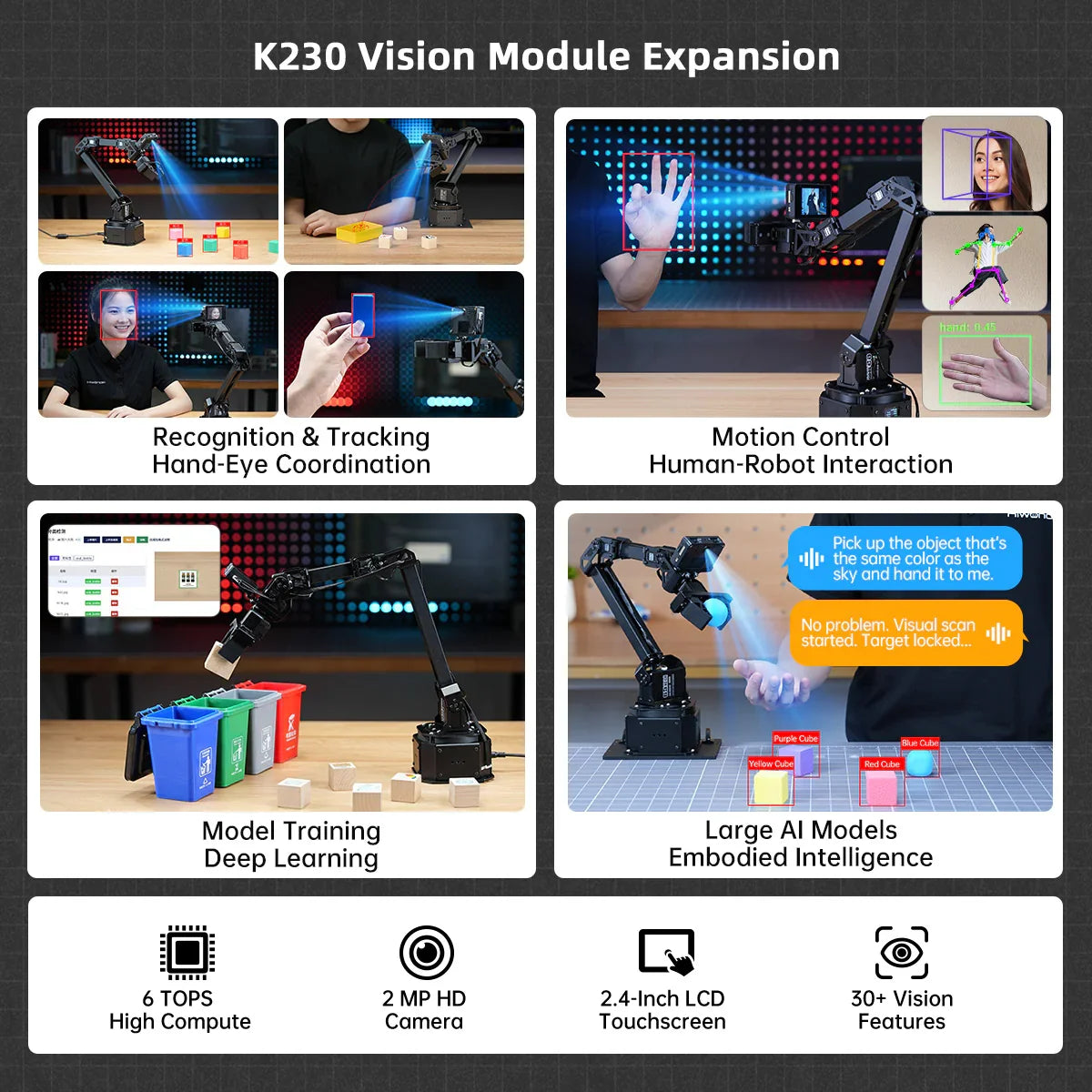 Hiwonder NexArm Open-Source VLA Embodied AI Robotic Arm