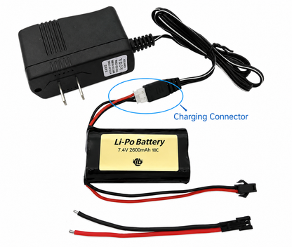 7.4V 2S 2600mAh Li-Po Rechargeable Battery Pack for Robots & Robotic Arms