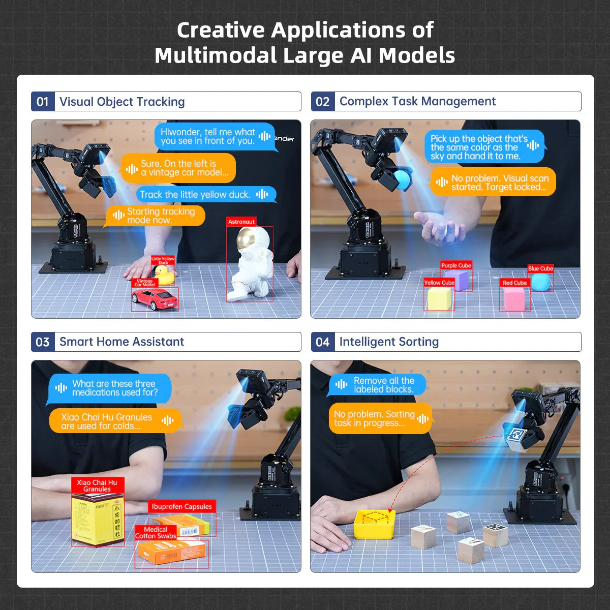 Hiwonder NexArm Open-Source VLA Embodied AI Robotic Arm
