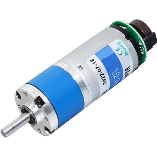22mm Planetary Gear Motor with 12V Magnetic Encoder, 185RPM High Torque Low Backlash DC Gearmotor