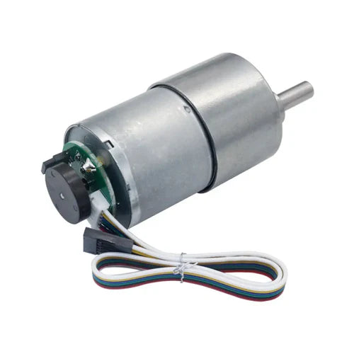 37Dx56.5L mm 12V 76RPM Metal Brushed Geared Motor with Encoder – High Torque & Precision Control