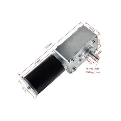 31D High Torque Self-Locking 24V 50RPM Reversed DC Worm Gear Motor – Durable Metal Gearbox, Compact Design