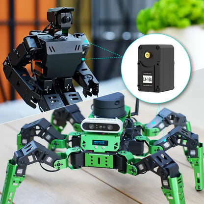 Hiwonder LX-16A Full Metal Gear Serial Bus Servo with Real-Time Feedback Function for RC Robot (Control Angle 240°)