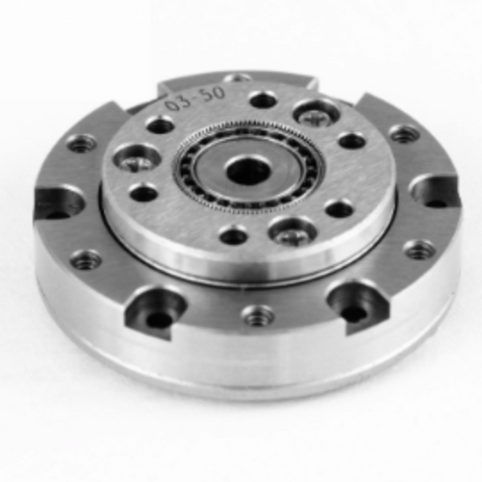 Metal mechanical component on a white background