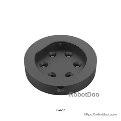 Circular robot flange adapter plate with bolt holes for end effector mounting