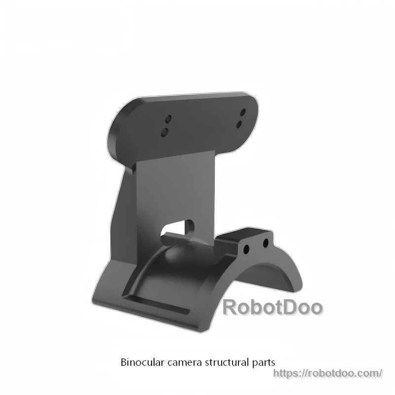 Binocular camera structural mounting bracket for robot, black metal support part