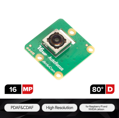 Arducam Mini IMX519 16MP autofocus camera module with PDAF and CDAF