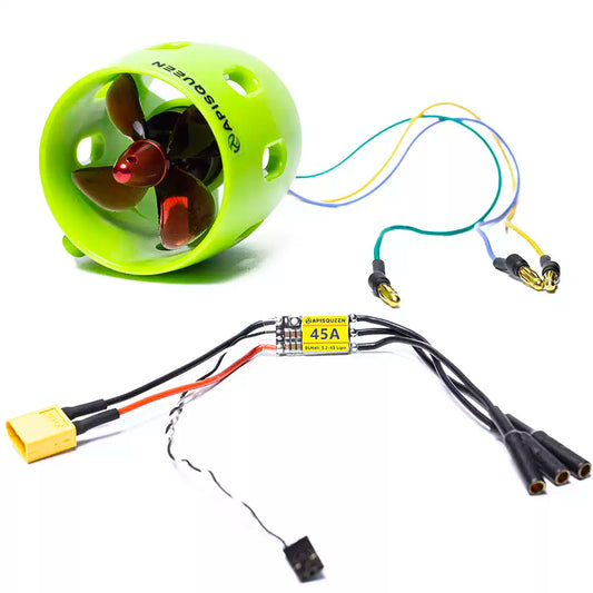 Brushless Underwater Thruster CW Wired with 45A Anti-Splash ESC for ROV Two-Way Control