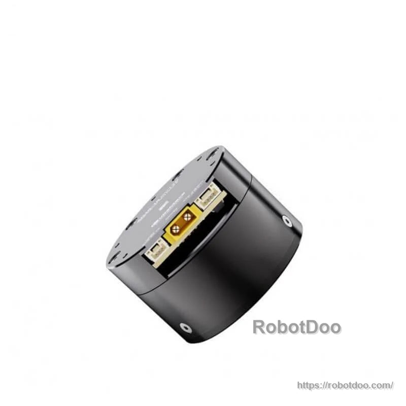 Close-up of motor connector bay with white plug sockets and yellow port on the side