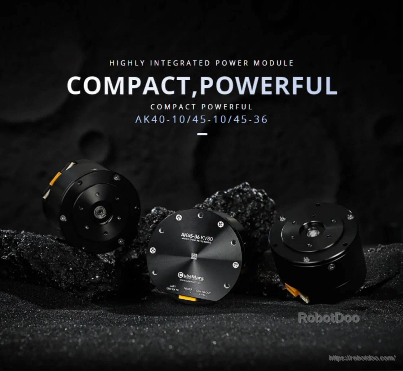 CubeMars AK40-10 Motor integrated actuator module, compact motor with gearbox and driver for robotics