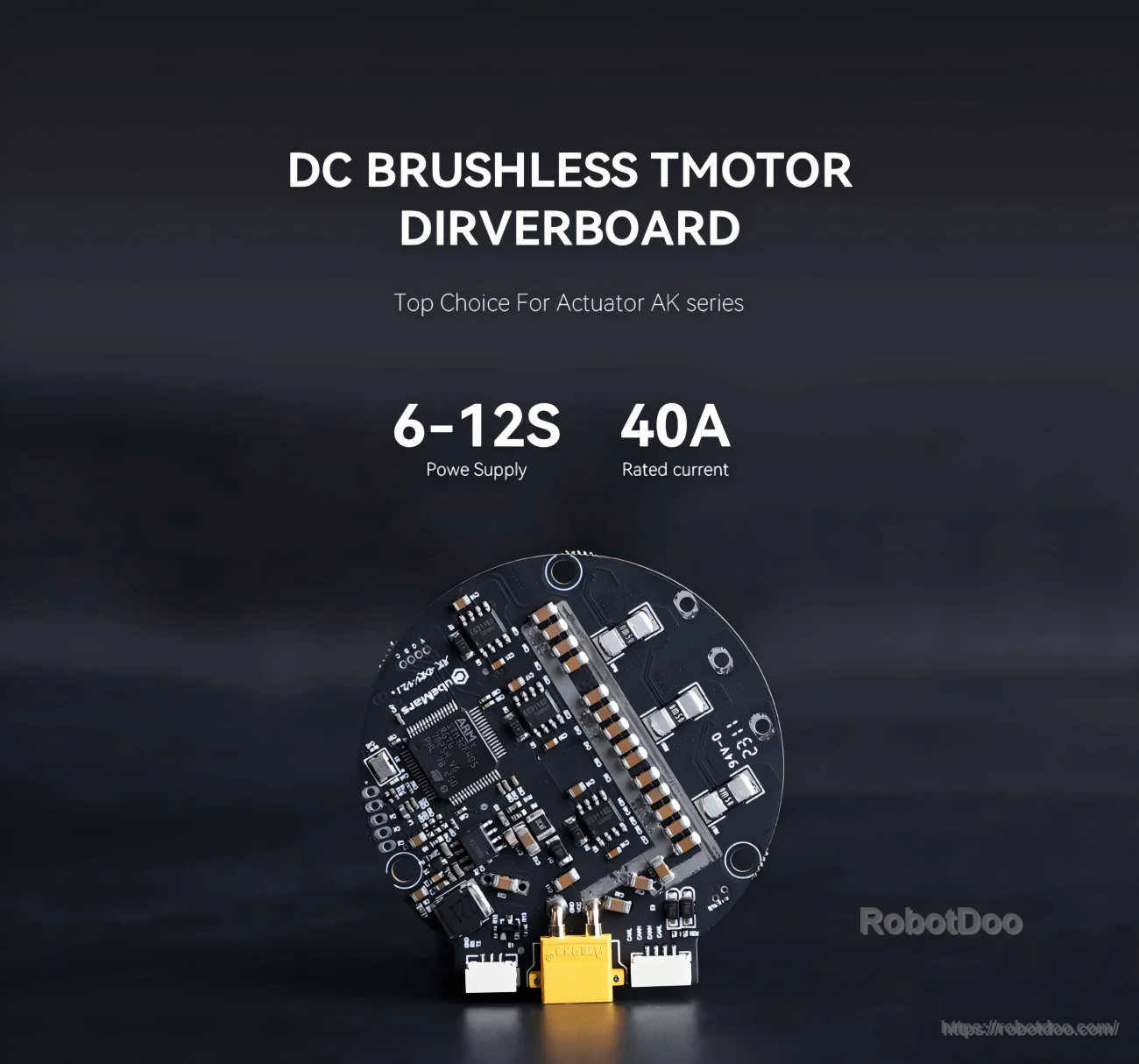 CubeMars Driver Board V2.1 DC brushless motor driver board for AK series, CAN 1Mbps, 6–12S power input