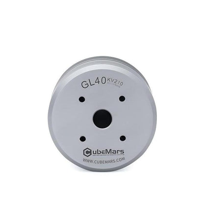CubeMars GL40 Hollow Shaft Motor front face, GL40 KV210 marking and center hollow bore