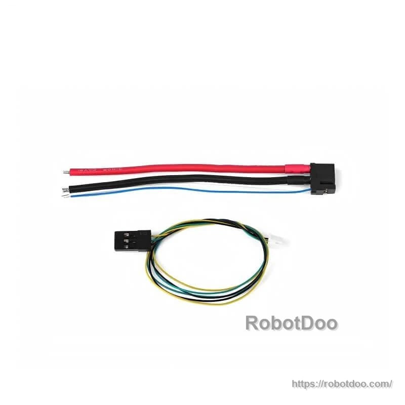 Included wiring harnesses: red/black/blue power lead and multi-wire signal cable