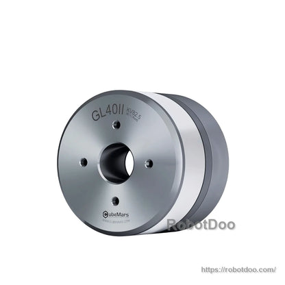 GL40 II gimbal motor three-quarter view with engraved model marking on front plate