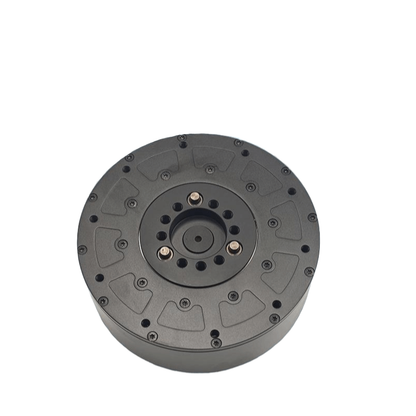 DAMIAO DM-J10010L-2EC motor top view with circular mounting plate and bolt pattern