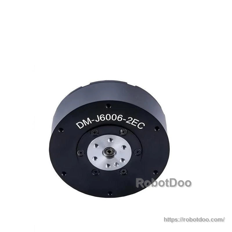 DM-J6006-2EC motor three-quarter view showing housing depth and front mounting plate