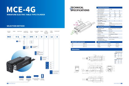 DH-Robotics MCE-4G Miniature Table-Type Electric Cylinder – Precision Servo Linear Actuator