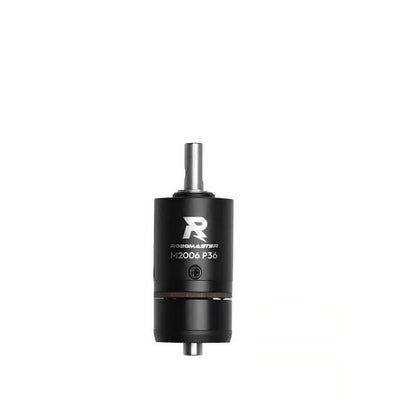 DJI RoboMaster M2006 P36 24V 36:1 brushless DC gear motor, main view with logo and dual shafts