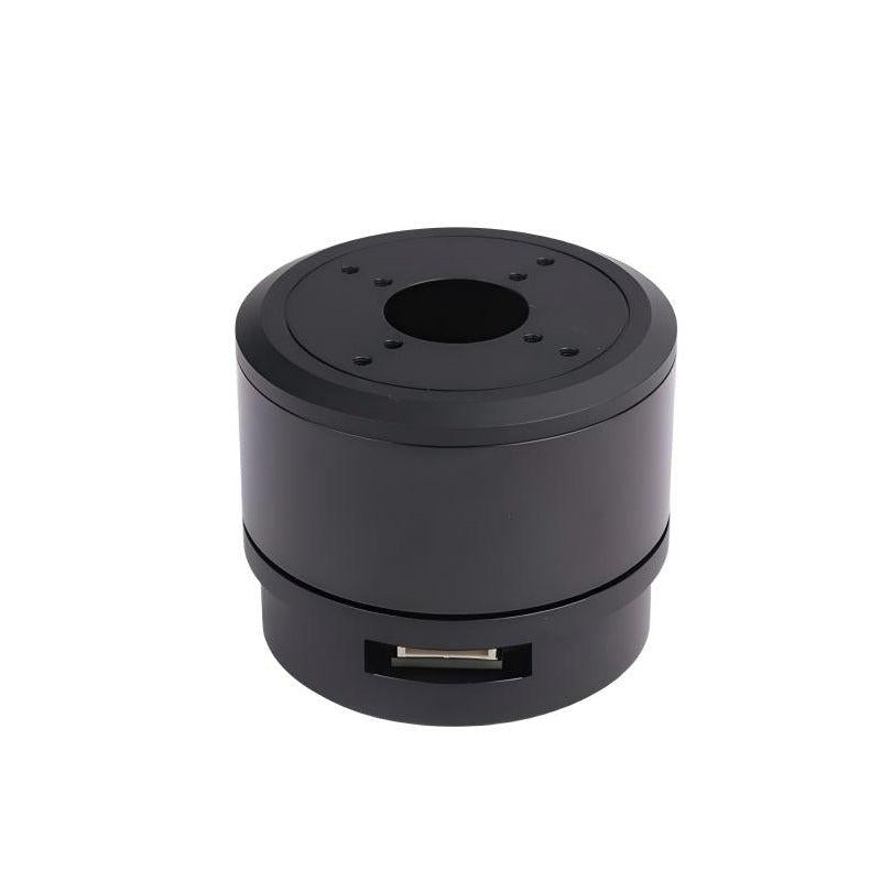 HAITAI HT-S-6025 motor, top view with central mounting bore and side connector slot