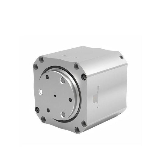 HIGH TORQUE HTDW-4438-30-NE 30:1 high-torque motor module, angled view showing mounting faceplate