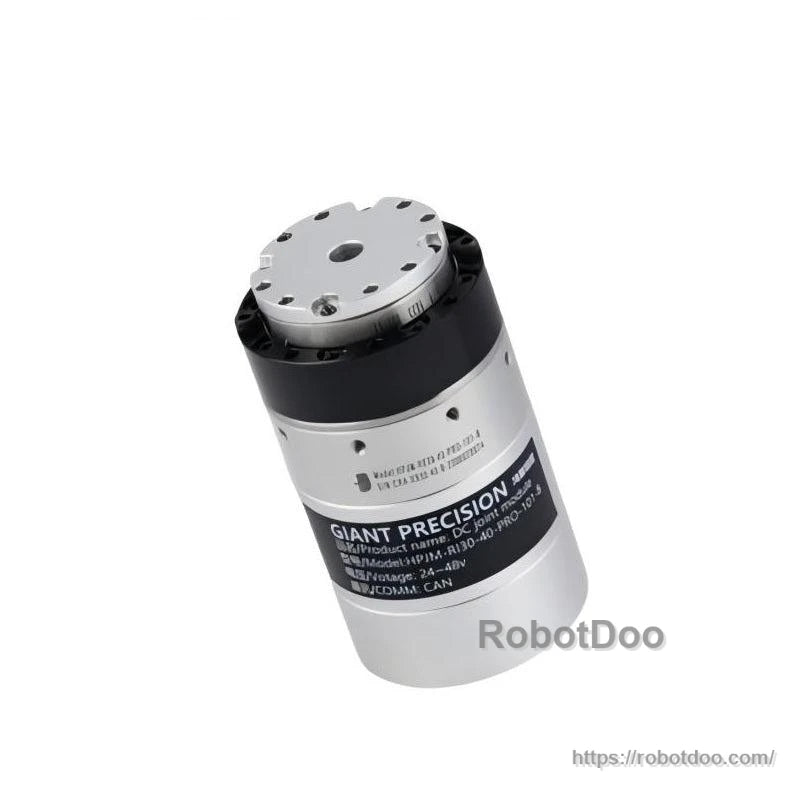 Angled top view of HONPINE HPJM-RE30-40-PRO Motor showing flange plate and nameplate