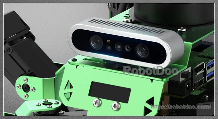 Astra Pro Plus 3D depth camera mounted at the front of the JetHexa robot