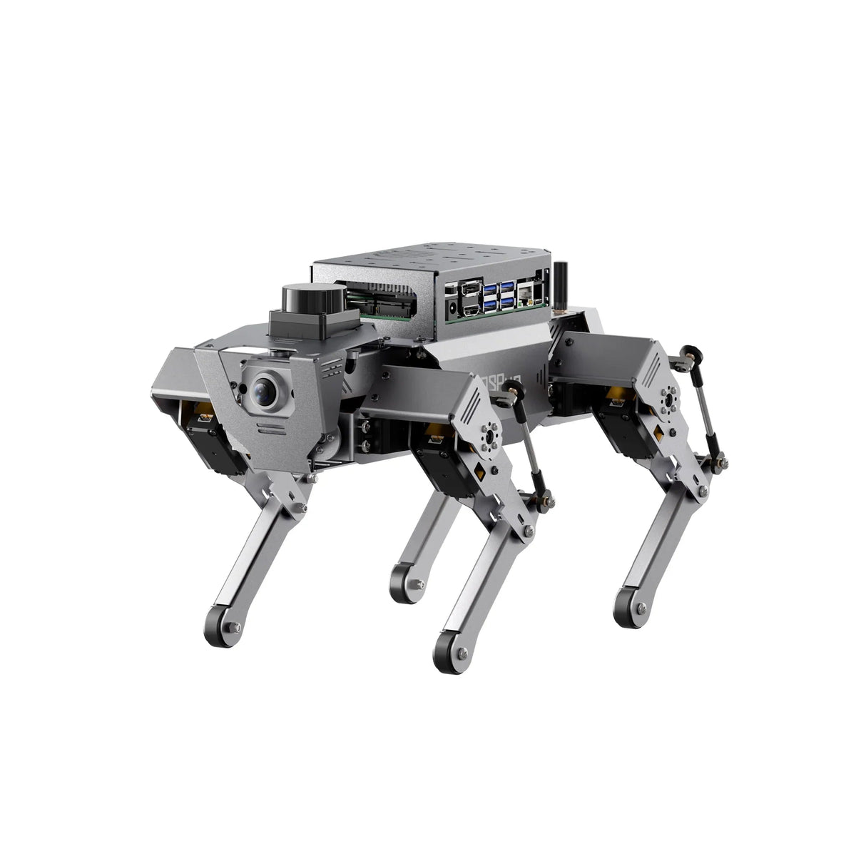 Hiwonder ROSPug 12DOF Quadruped Bionic Robot shown in a three-quarter front product view