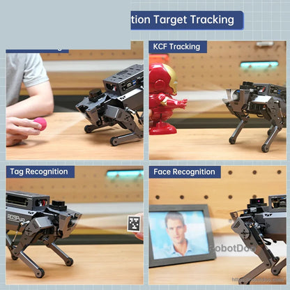 Vision target-tracking examples for color object, KCF object, tag, and face recognition