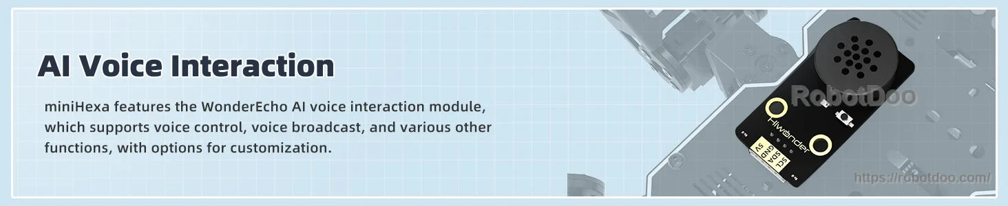 WonderEcho AI voice interaction module for voice commands and voice broadcast