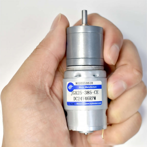 24V DC Gear Motor Adjustable Speed Spur Gear Metal Gearbox High Torque 16 to 1818 RPM