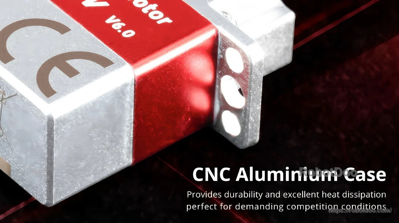 CNC aluminum servo case detail with mounting tab holes on KST A08-LV V6.0 micro servo