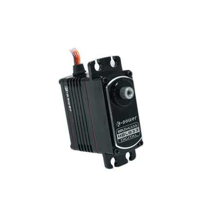 Front view of Kpower HBL833 digital brushless servo motor with output spline and mounting tabs