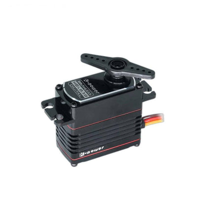 Kpower HBL838 servo motor with mounting tabs, servo horn installed, and 3-wire lead